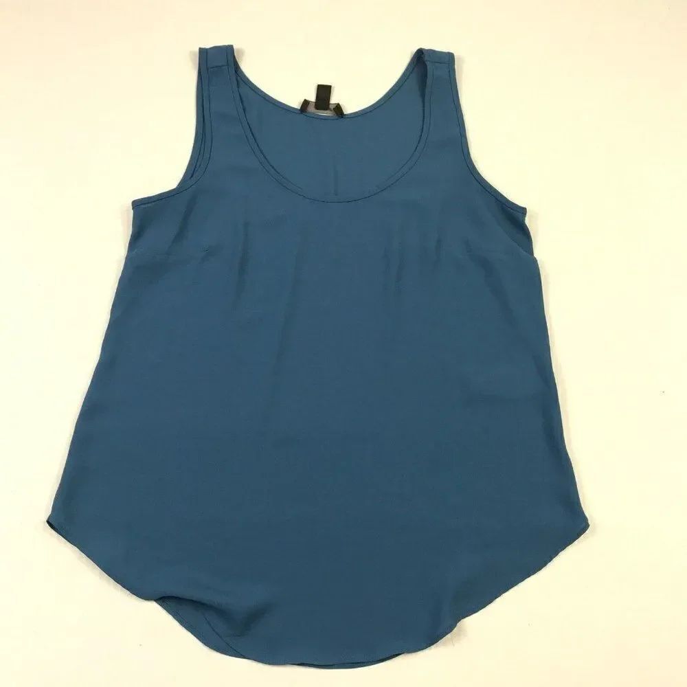 J.Crew Womens Tank Top Blue Sleeveless Scoop Neck Lightweight Blouse Size 00